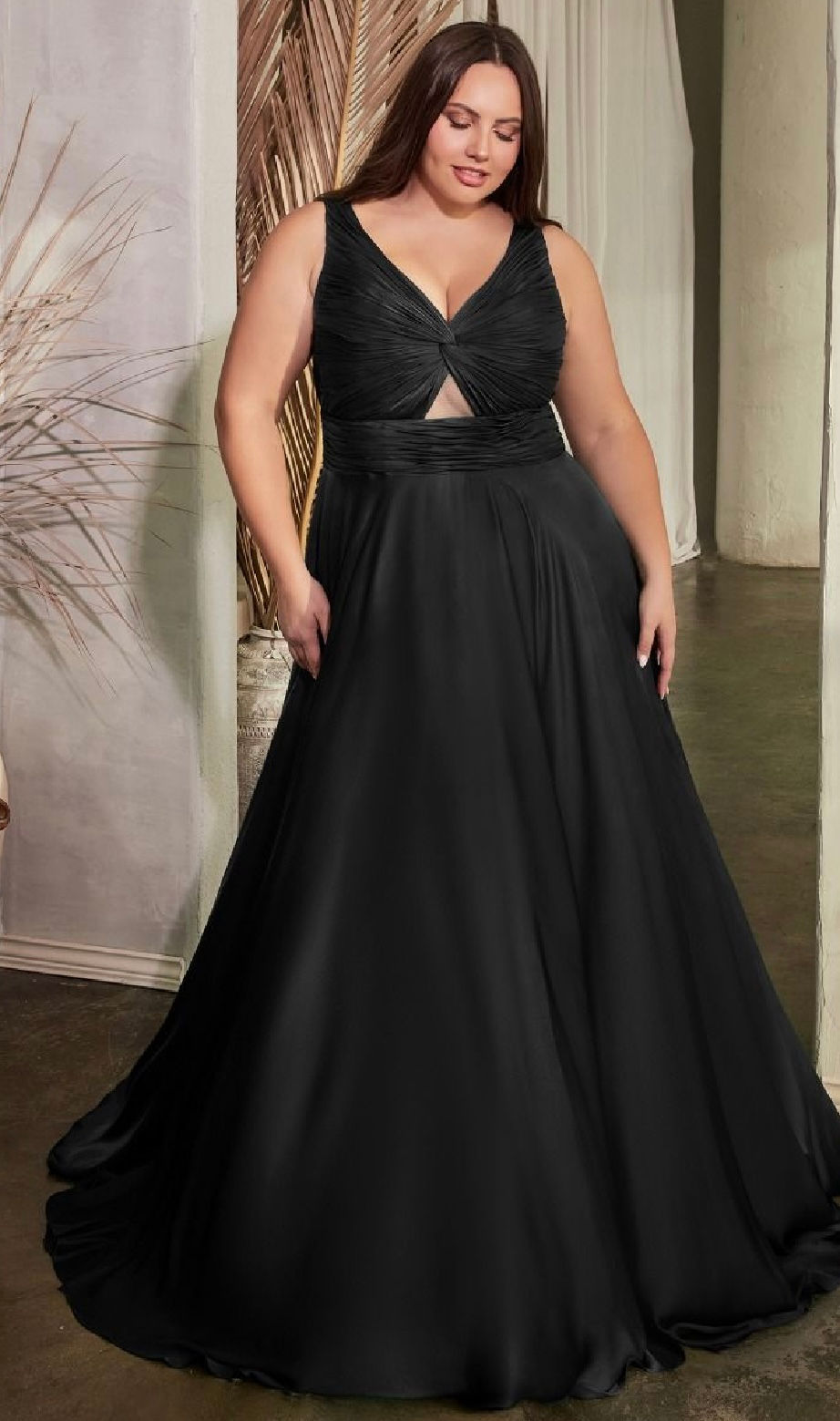 Keyhole Satin A Line Formal Dress & Prom Dress