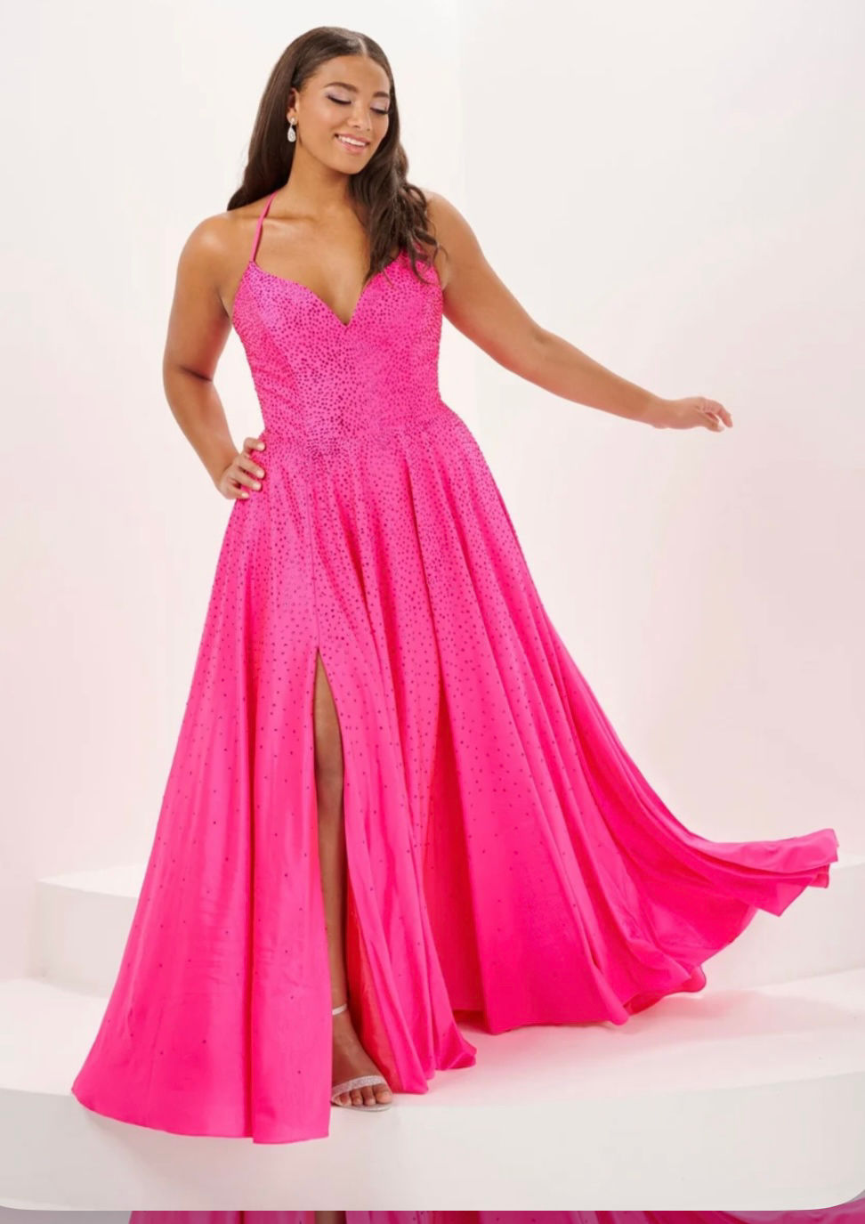 House of Wu Hot Stones With Pockets Long Formal Dress & Prom Dress