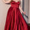 Thumbnail: Satin Corset Back Long Formal Dress & Prom Dress