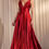 Thumbnail: Glimmering Stretch Satin A-Line Long Formal Dress & Prom Dress 