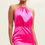 Thumbnail: Neon Pink Satin Short Formal Dress & Homecoming Dress