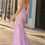 Thumbnail: Sequin With Lace Up Back & Stylish Detail Leg Long Formal Dress & Prom Dress