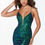 Thumbnail: Alyce Paris Fitted Iridescent Sequin Short Formal Dress & Homecoming Dress 