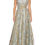 Thumbnail: Glitter & Sequin Floral Print Long Formal Dress & Prom Dress 