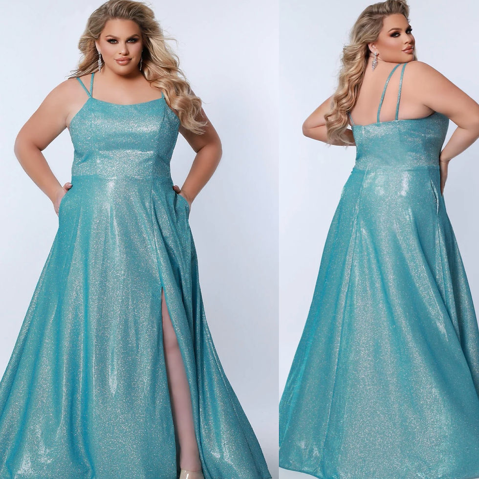Plus Size Sparkly A-Line Long Formal Dress & Prom Dress