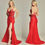Thumbnail: Satin Corset Bodice Long Formal Dress & Prom Dress