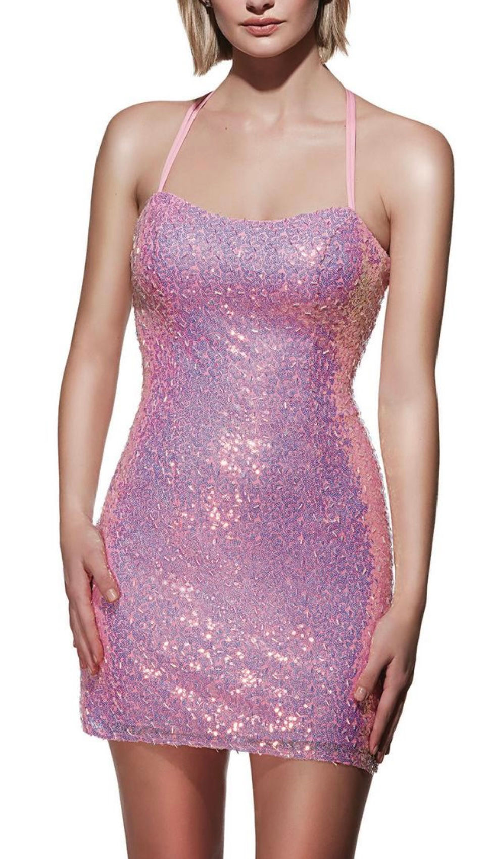 Thumbnail: Alyce Paris Sequin Short Formal Dress & Homecoming Dress