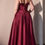 Thumbnail: Satin Corset Back Long Formal Dress & Prom Dress