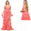 Thumbnail: Corset Bodice Sequin Ruffled Long Formal Dress & Prom Dress