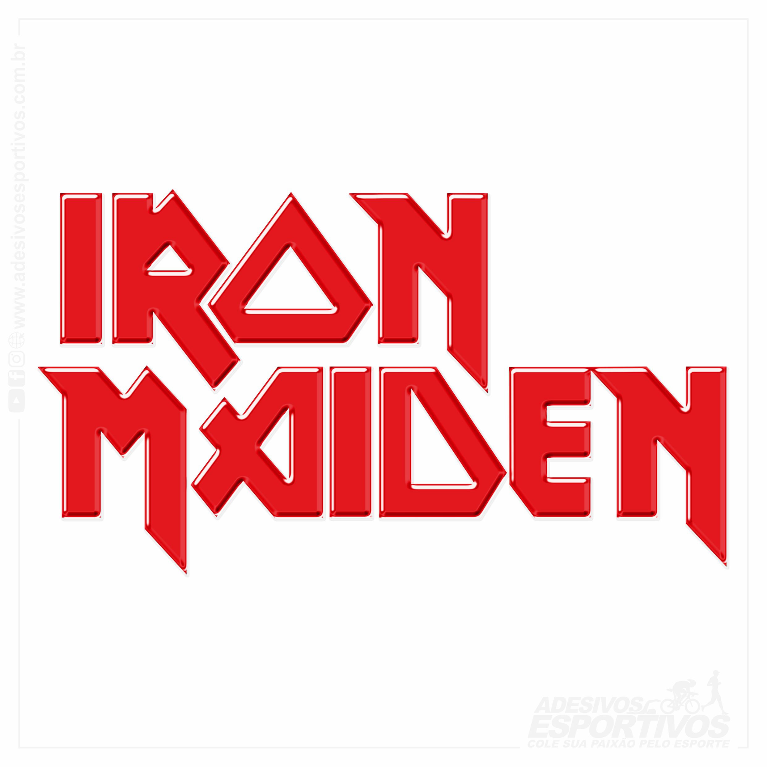 Adesivo Emblema Logo Iron Maiden Resinado 3D