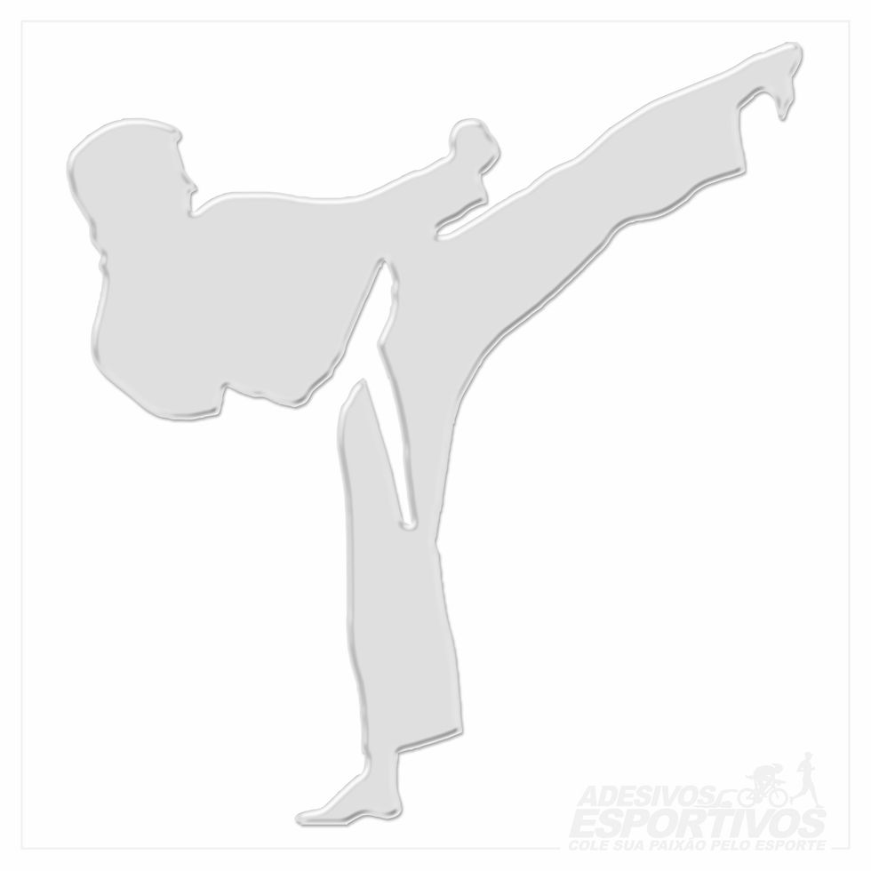Miniatura: Adesivo Emblema Artes Marciais Karatê / Taekwondo Resinado3D