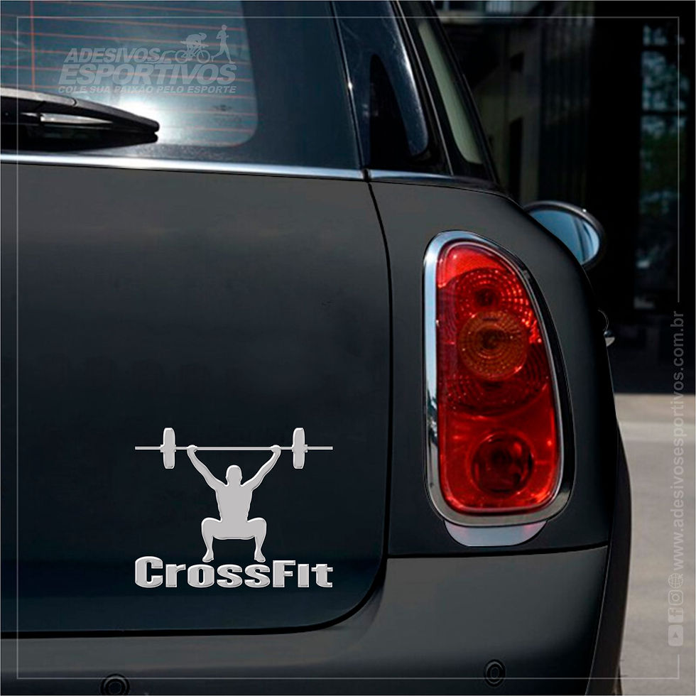 Miniatura: Adesivo Emblema CrossFit Dumbbell Snatch Masculino Resinado3D