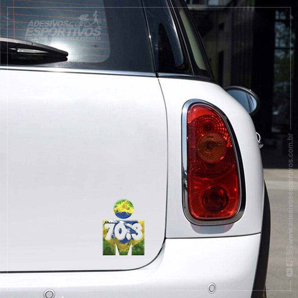 Adesivo Emblema IRONMAN 70.3 IM Triathlon Brasil Em Alto Relevo Resinado3D