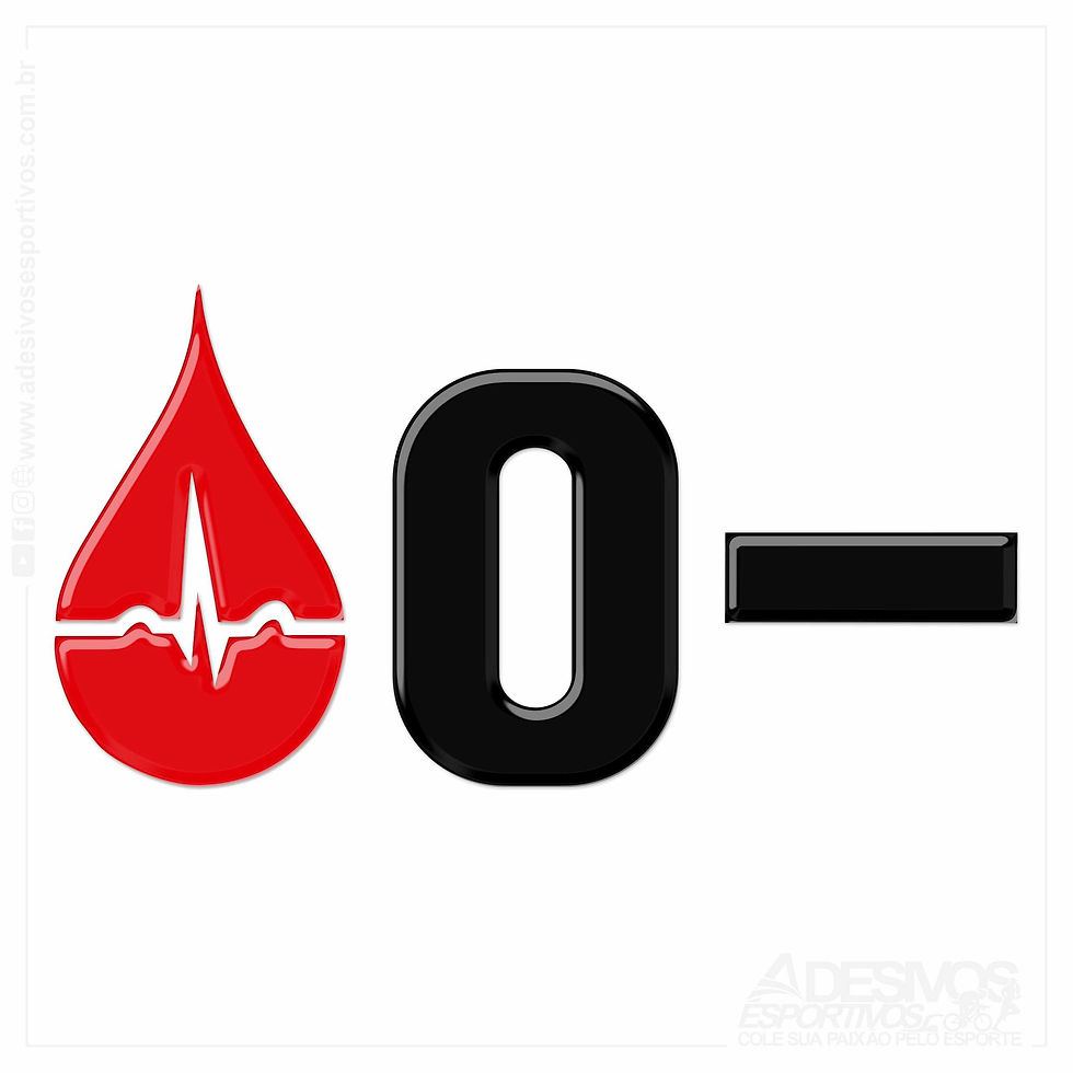 Adesivos Emblema Gota Tipo Sanguíneo O- Bike Capacete Moto Carro Resinado3D em Alto Relevo