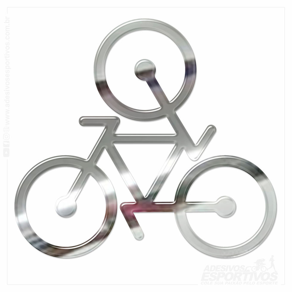 Miniatura: Adesivo Emblema Bike Tricycle Resinado 3D