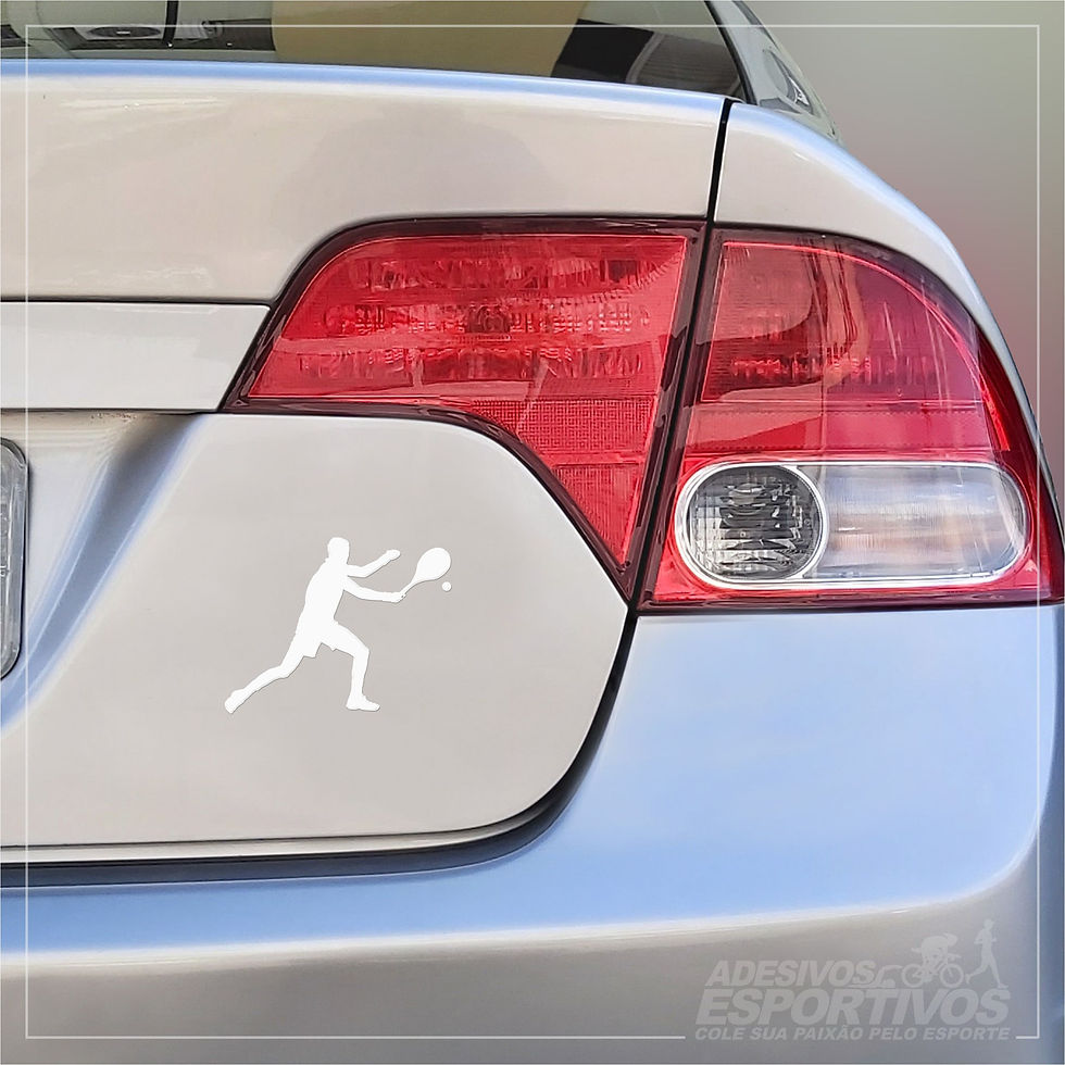 Miniatura: Adesivo Emblema Jogando Tênis Masculino Resinado 3D