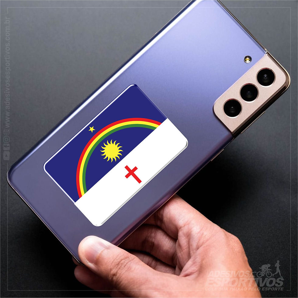 Miniatura: Adesivo Emblema Bandeira do Estado de Pernambuco Resinado 3D