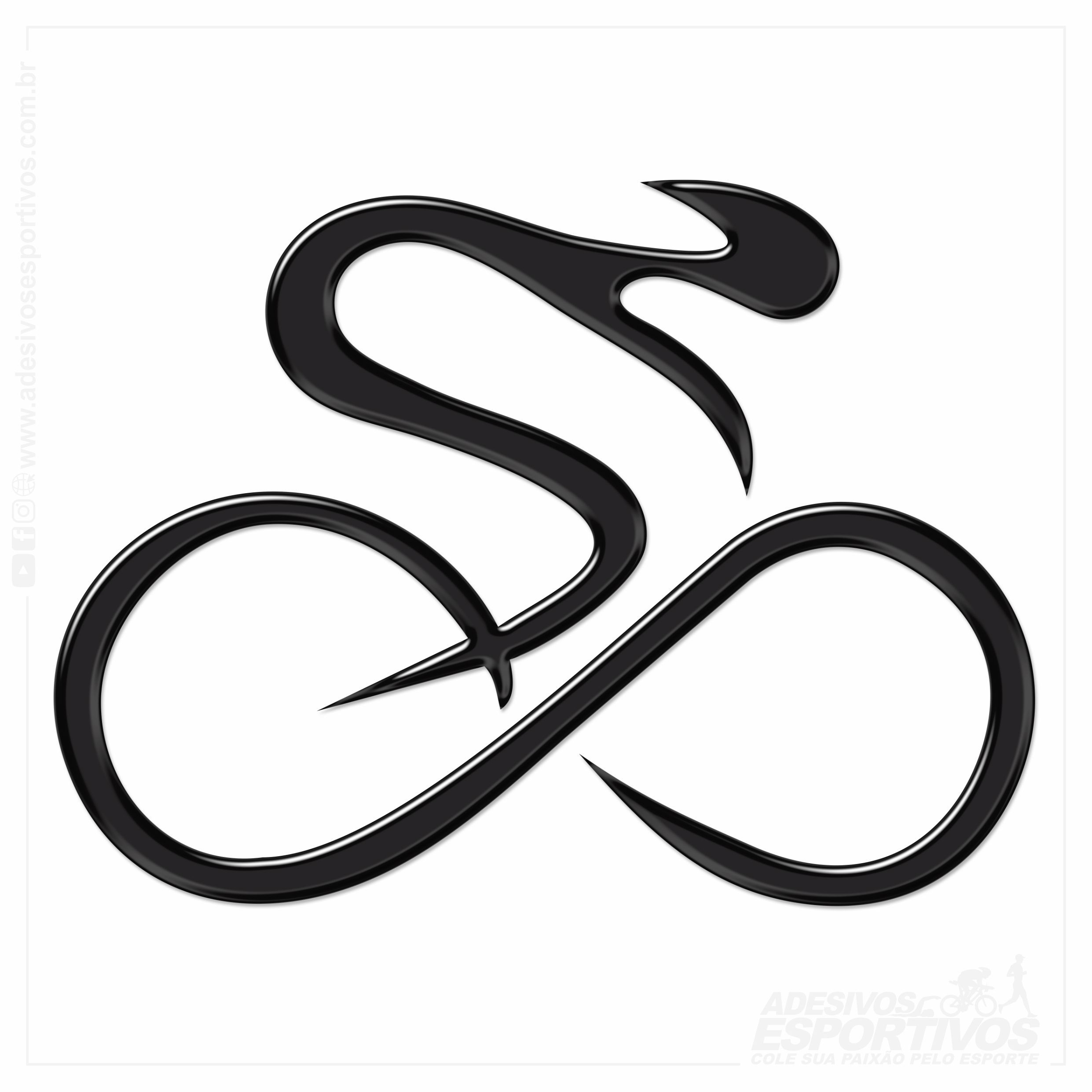 Adesivo Emblema Bike Forever Estilizado Resinado 3D