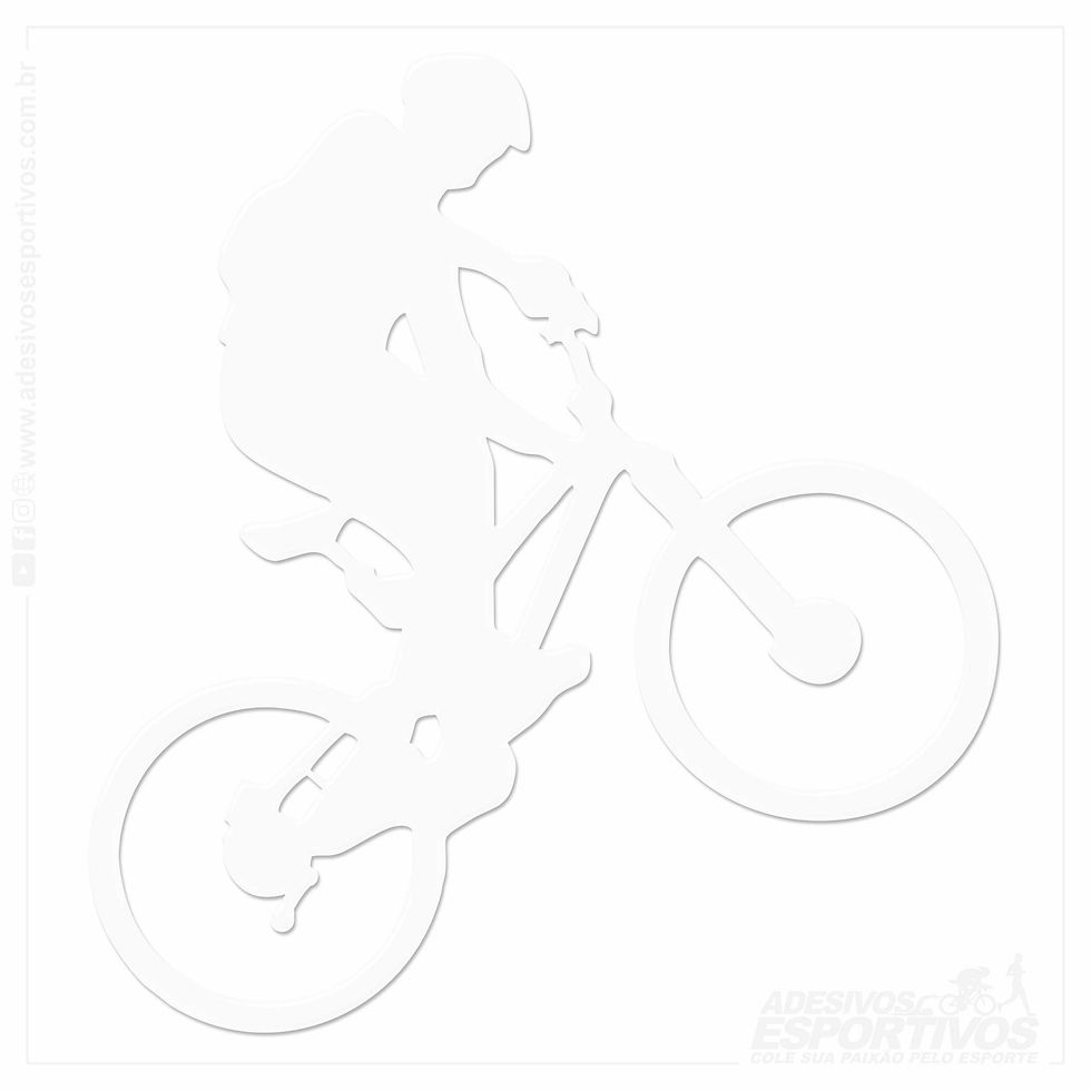 Miniatura: Adesivo Emblema Bike MTB Empinando Resinado 3D