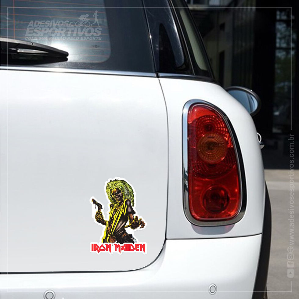 Adesivo Emblema Banda Iron Maiden Killers Heavy Metal Resinado3D em Alto Relevo
