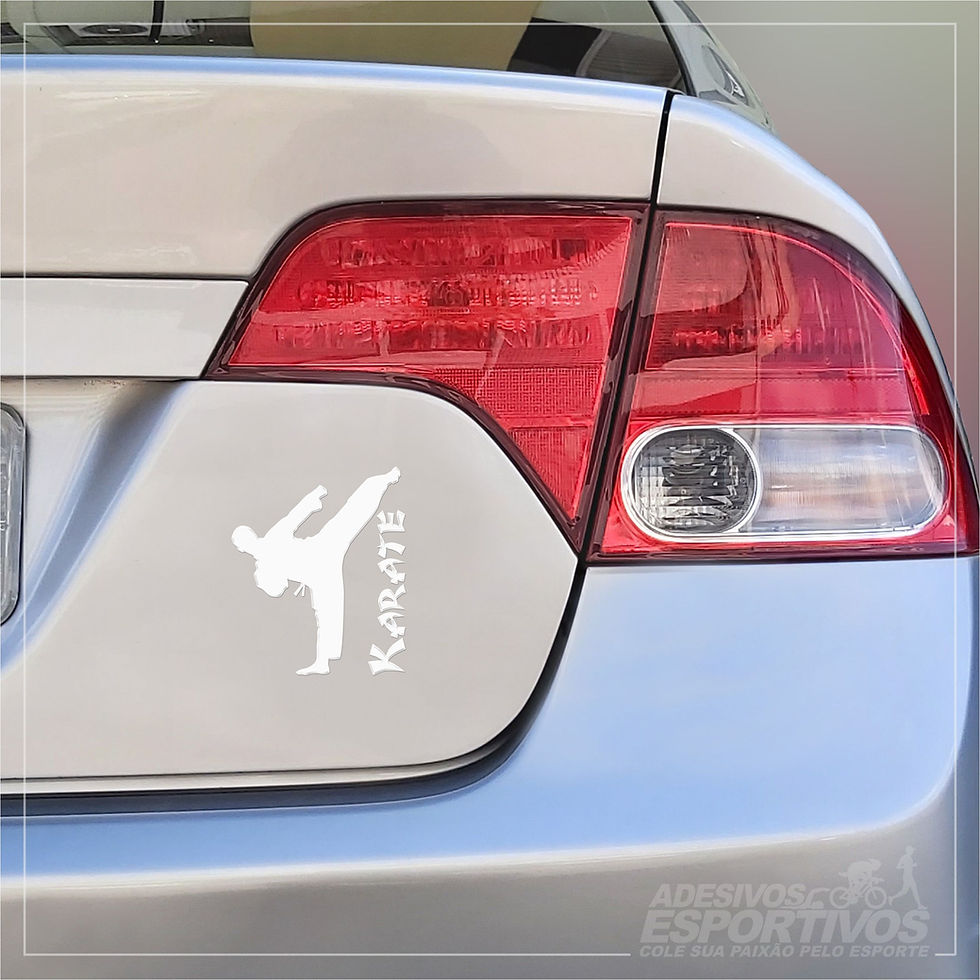 Miniatura: Adesivo Emblema Artes Marciais Karatê Auto Relevo Resinado3D