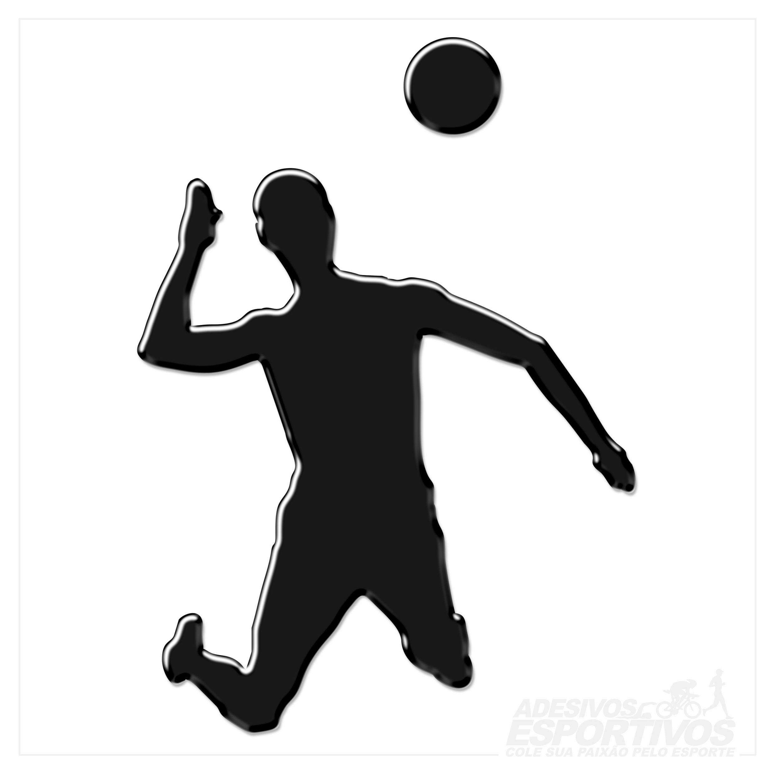 Adesivo Emblema Voleibol Masculino Resinado3D