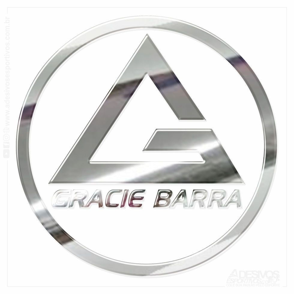 Miniatura: Adesivo Emblema Cromado Brazilian Gracie Barra Jiu-Jitsu Dojo Bjj Resinado3D Adesivos Esportivos