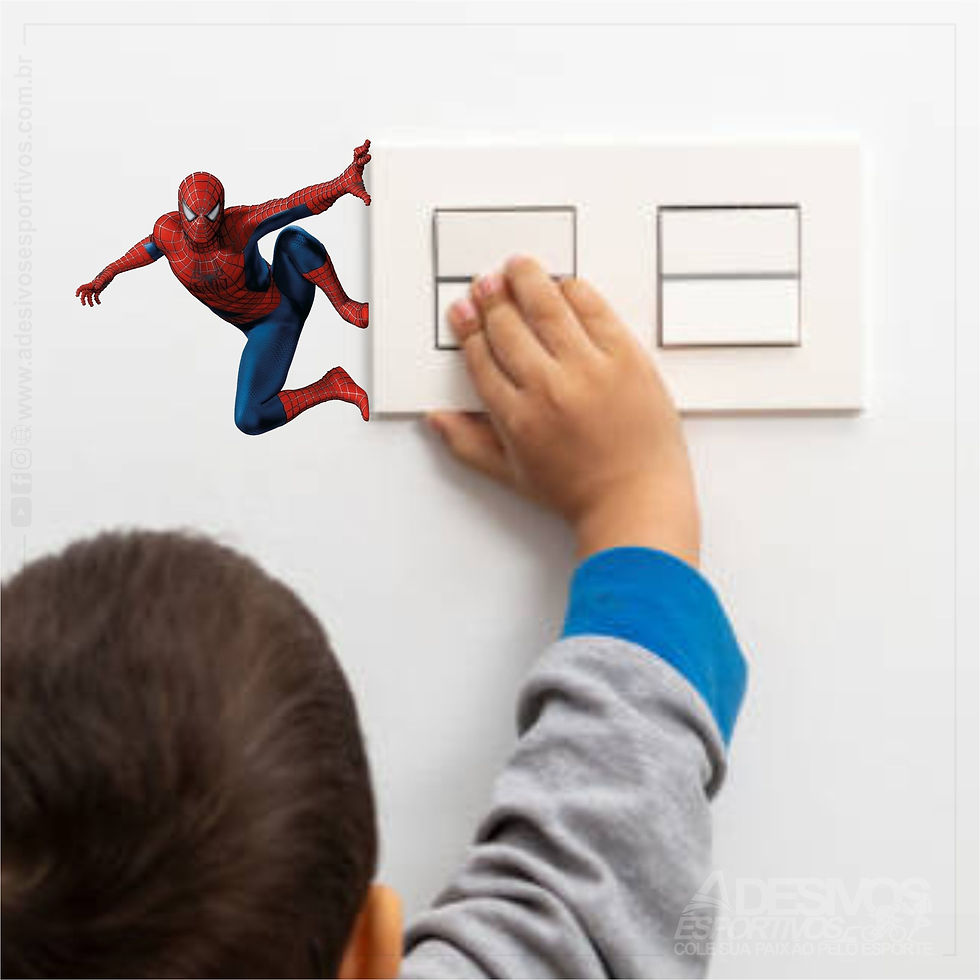 Miniatura: Adesivo para Interruptor de Luz Marvel Homen Aranha Spider Man Resinado 3d