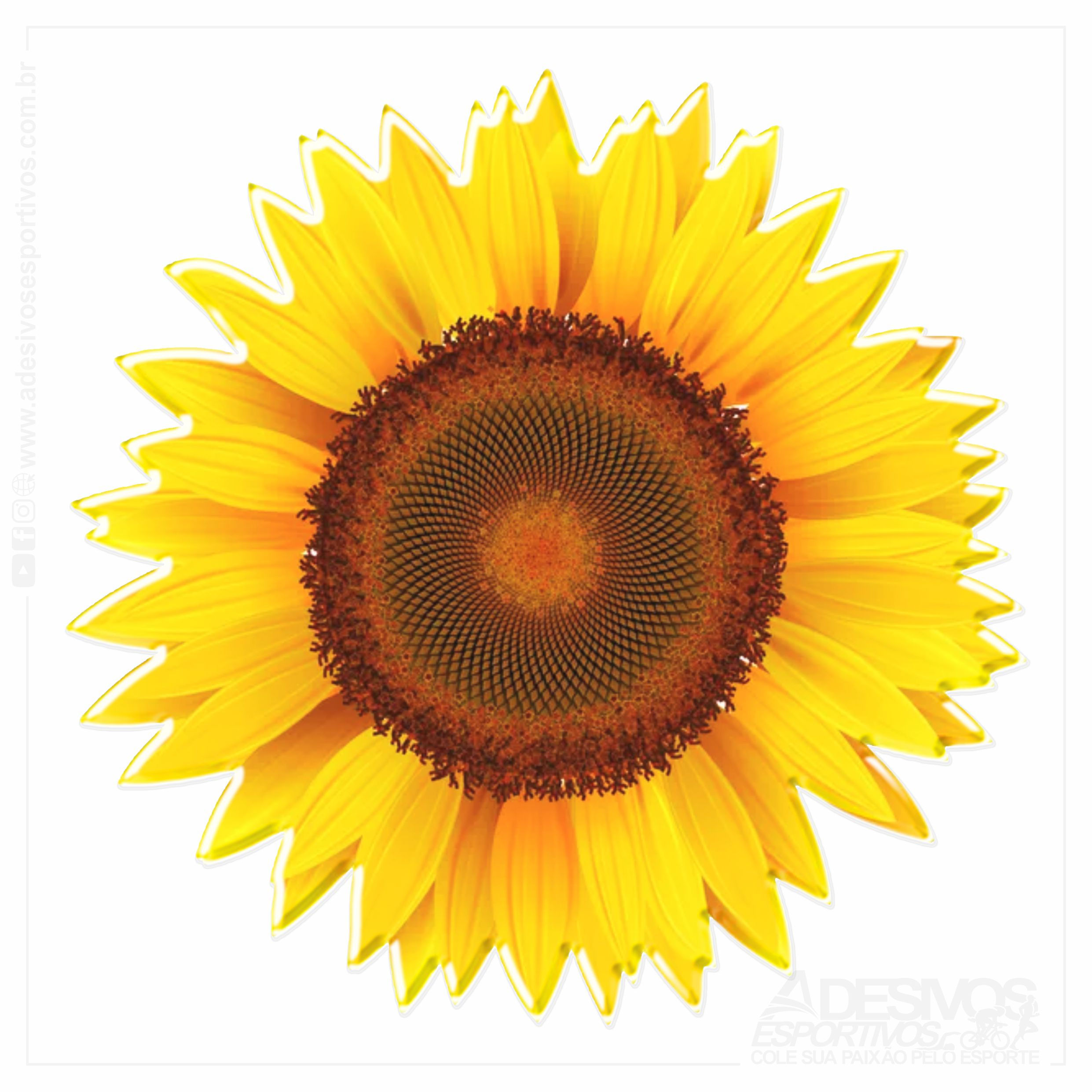 Adesivo Emblema Girassol Pessoas com Deficiências Ocultas Resinado3D