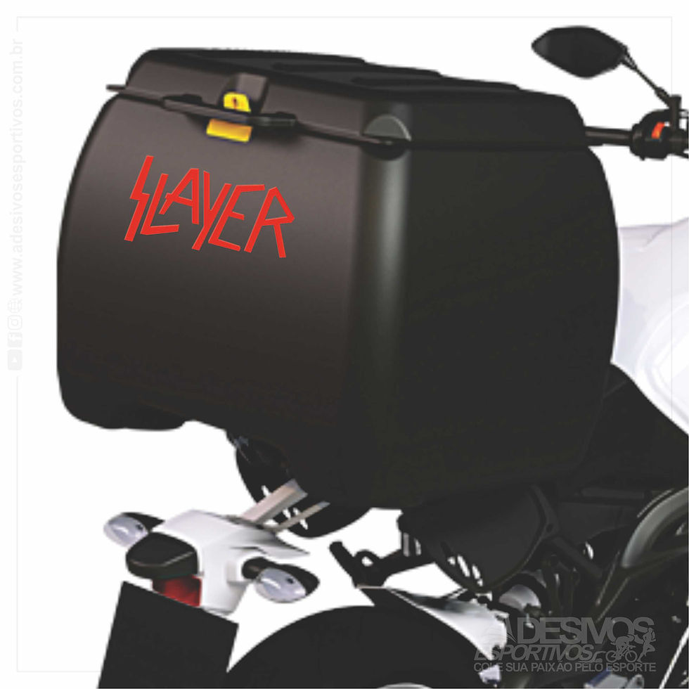 Miniatura: Adesivo Emblema Logo Banda Slayer Heavy Metal Resinado3D em Moto Alto Relevo Carro