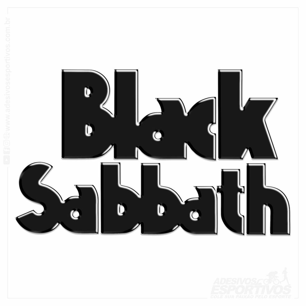 Adesivo Emblema Logo Banda Black Sabbath Vol4 Heavy Metal Resinado3D em Alto Relevo