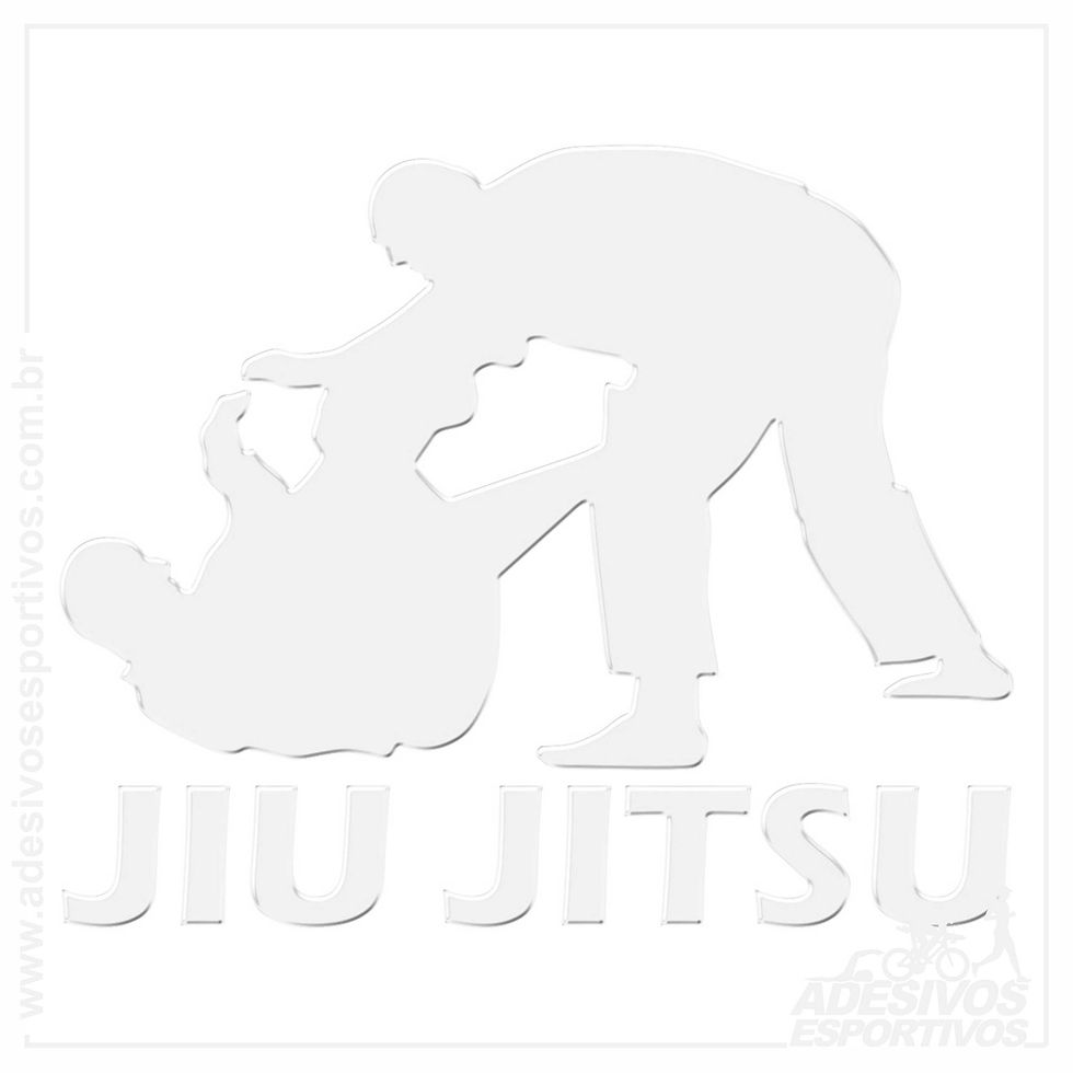 Miniatura: Adesivo Emblema Artes Marciais Jiu-Jitsu Auto Relevo Resinado3D
