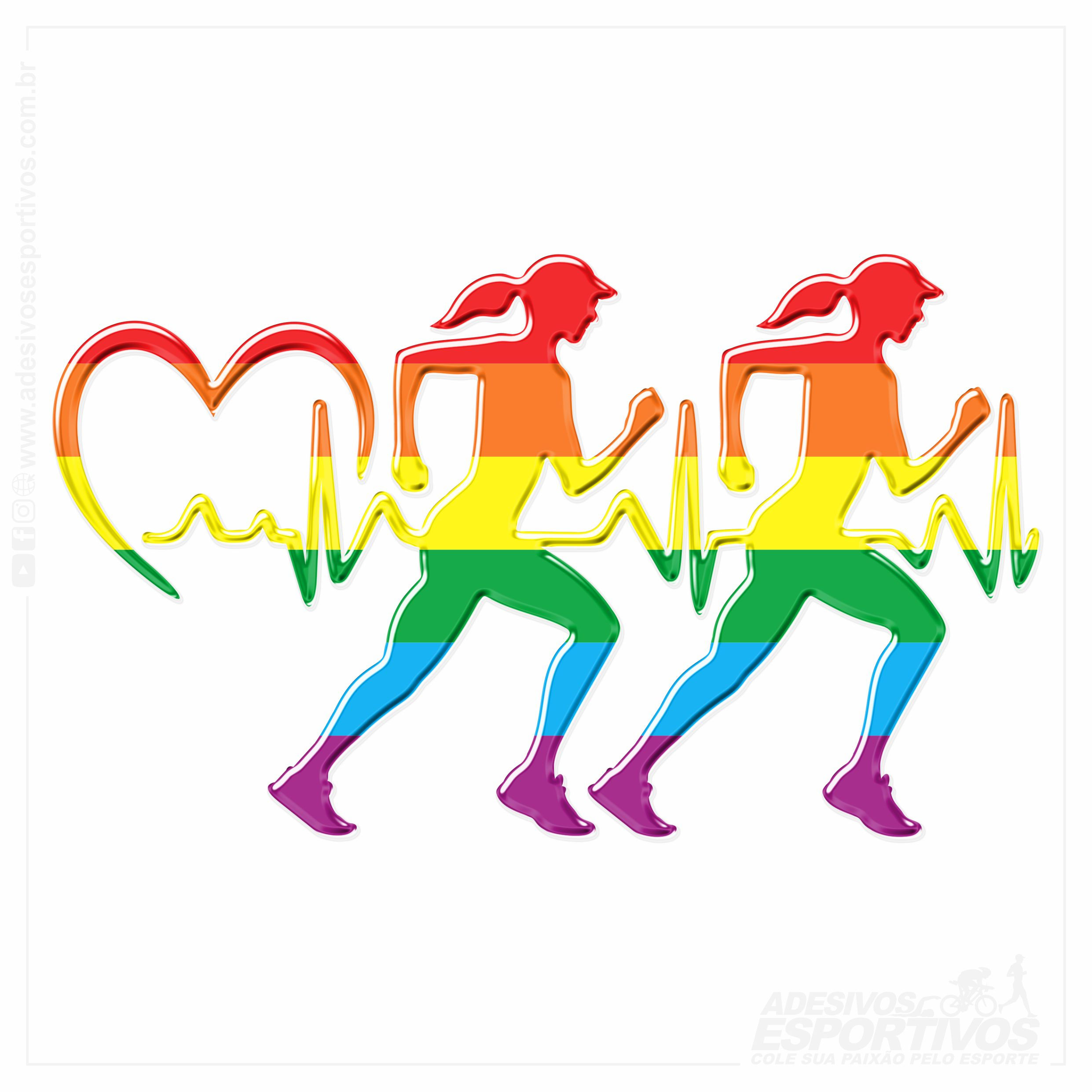 Adesivo Casal Movimento LGBT+ Orgulho Gay Resinado3d