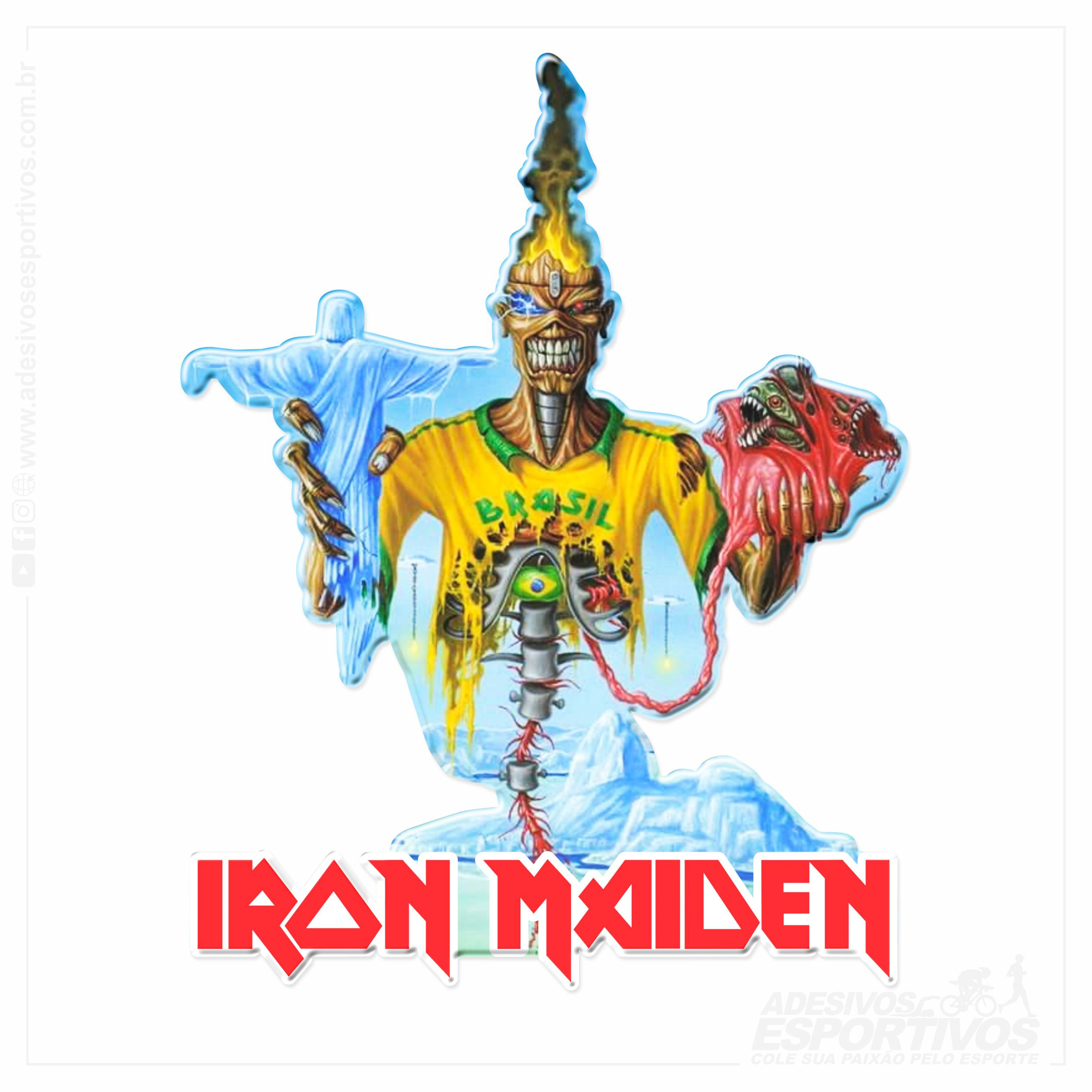 Adesivo Emblema Iron Maiden Seventh Son of a Seventh Son Brasil Resinado 3D