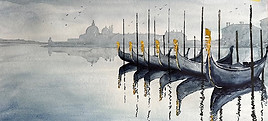 Aquarell Venedig - zu sehen in Gruppenausstellung Gruppe Kunststoff