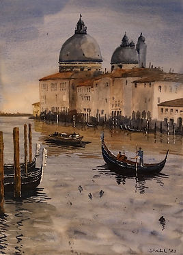 Aquarell Venedig Canale Grande II