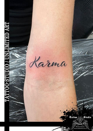 Schriftzug Karma