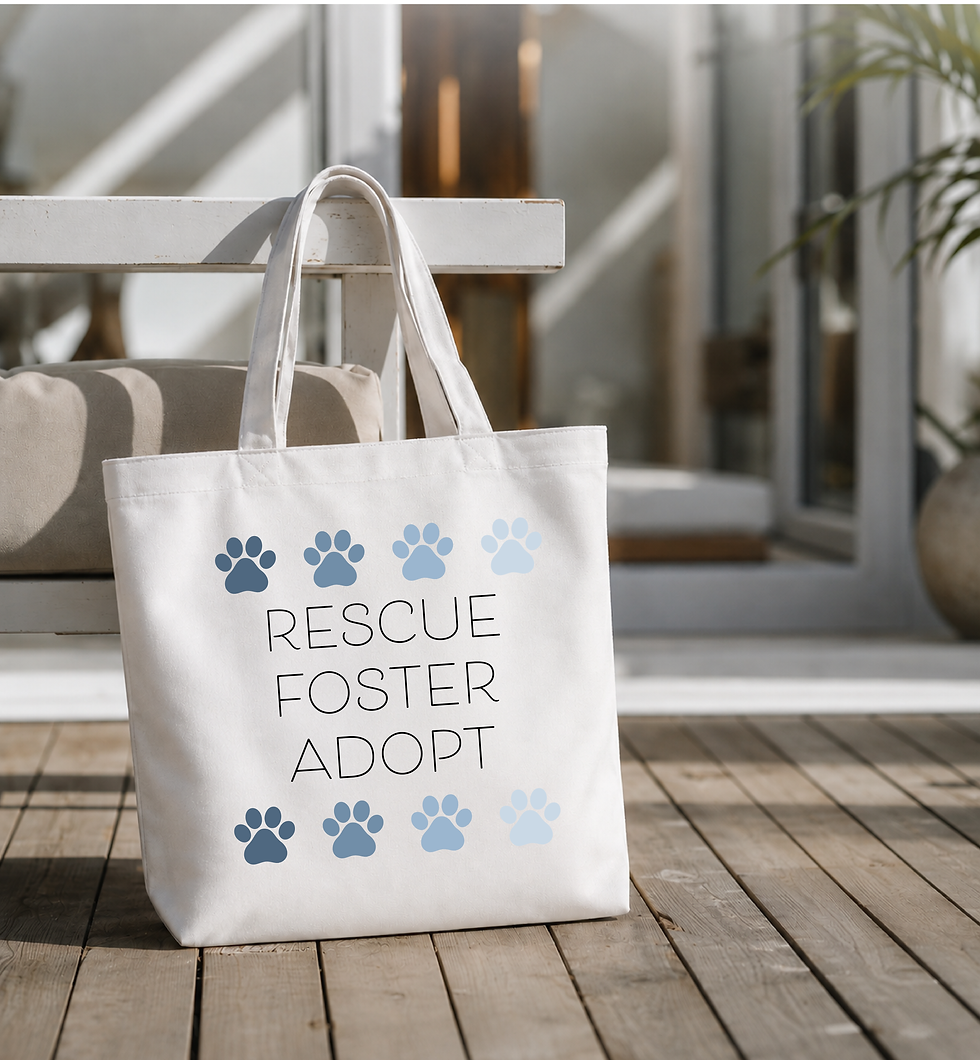 Thumbnail: Rescue • Foster • Adopt Tote Bag –Dusty Navy