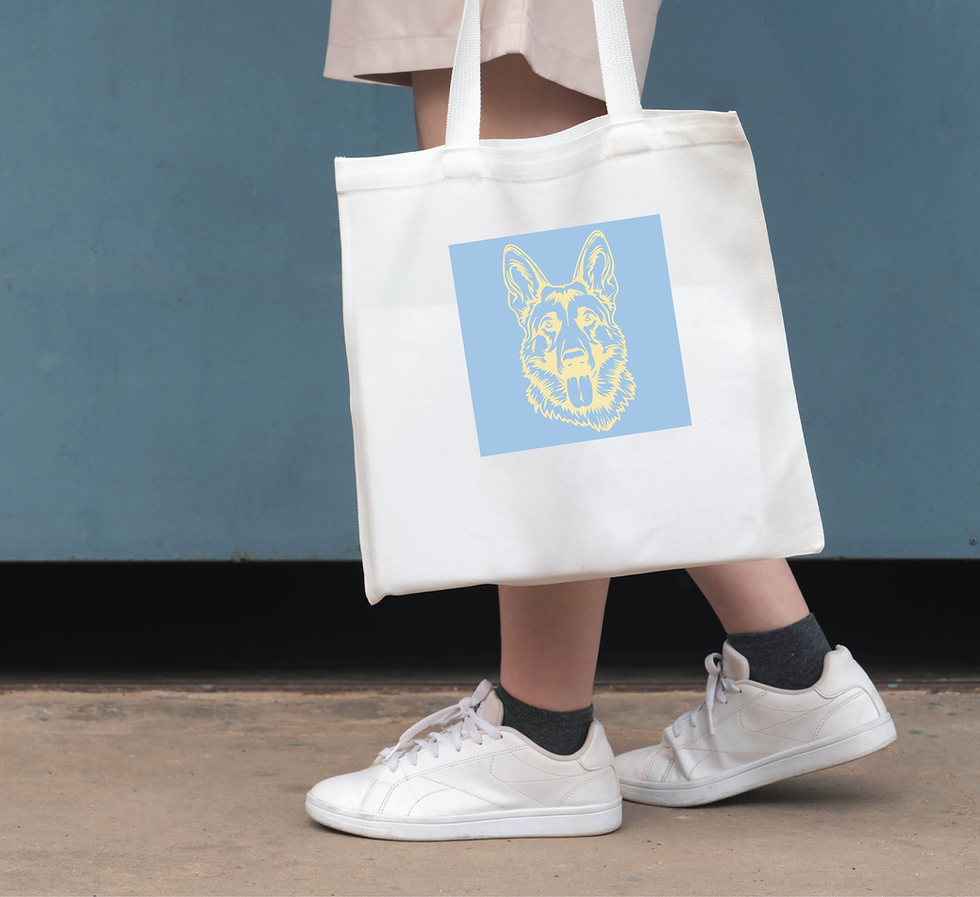 Thumbnail: German Shepard Colorblock Tote