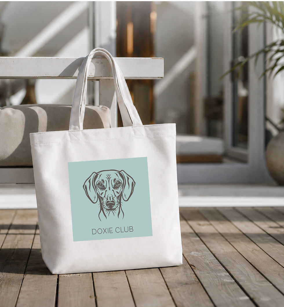 Thumbnail: Doxie Club Tote Bag – Medium Roast