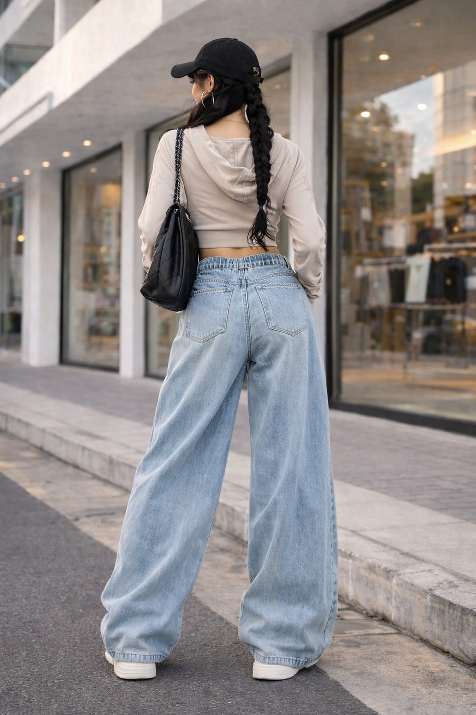 Miniaturbild: Wide Leg Jeans High Waist – K-Fashion Inspired Denim