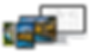 Multiple electronic devices displaying Site View Media’s real estate visuals, demonstrating compatibility across desktop, tablet, and mobile platforms.