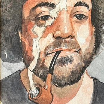 Watercolor/Mixed media on paper.