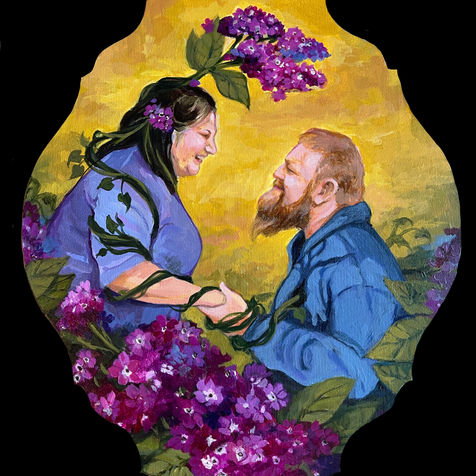 wedding portrait acrylic