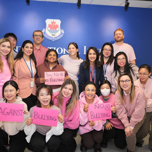 Why is the whole school wearing pink today?