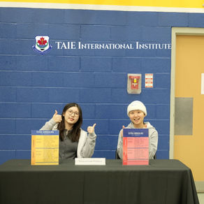 TAIE Student Ambassadors Leading the School Tour with Pride