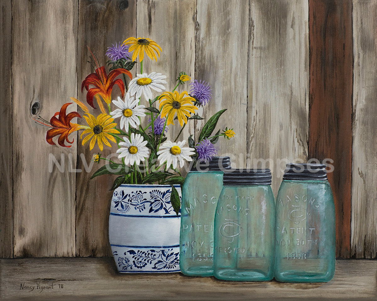 Mason Jars & Garden Flowers mysite
