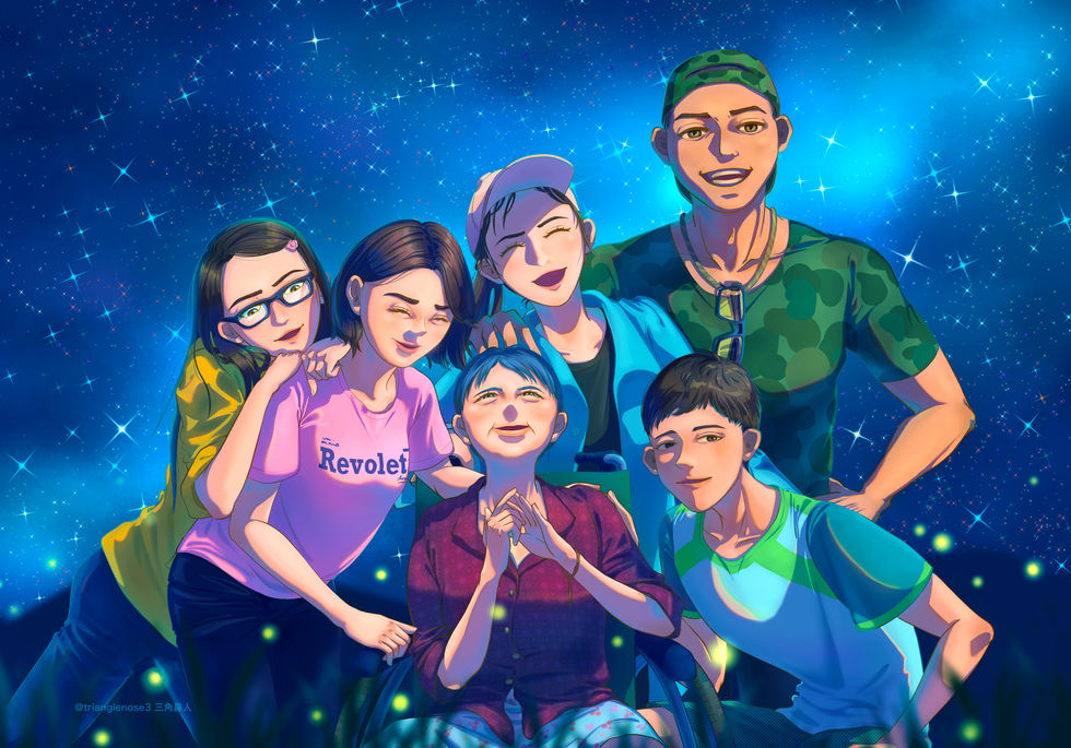 6人全家福 "笑顏系列"肖像畫 - Portrait for 6 "Smile" series portraits