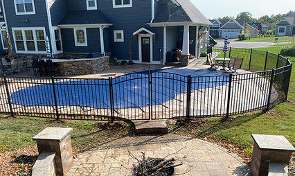 Black aluminum gate