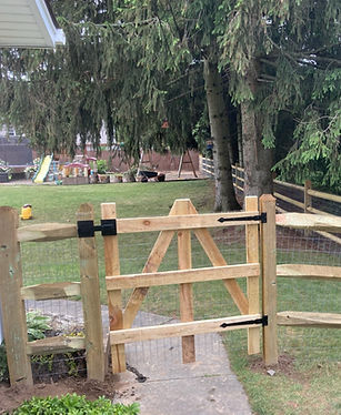 Pressure treated custom split rail gate